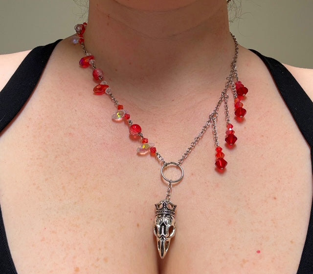 Asymmetrical Skull Necklace