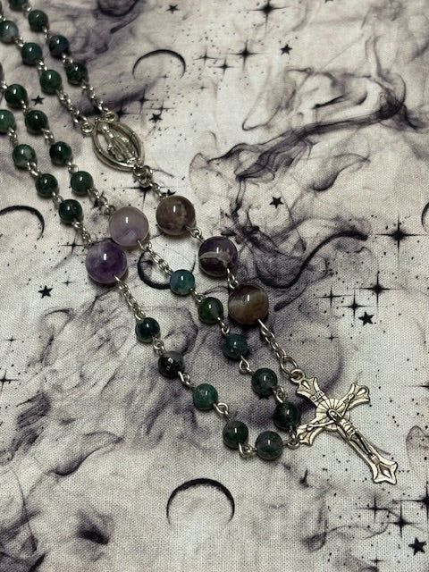 Moss Agate Rosary